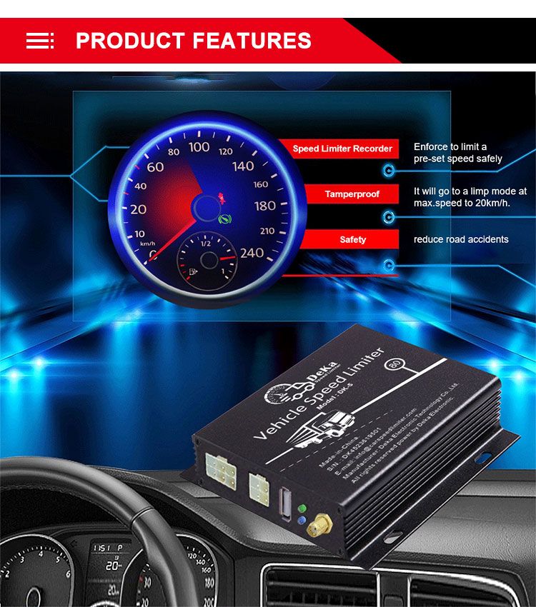 Deka Professional Manufacturer Vehicle Electronic Speed Limiter with GPS Installaion for Trucks School Buses Vans Cars