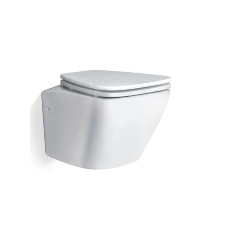 Modern Design Wall Mounted Rimless White Tank Egg Shape Wall Hung Toilet