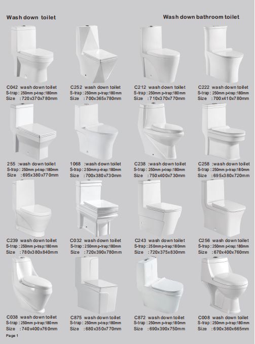 Modern Design One Piece Hot Sale Floor Mounted Hotels Ceramic Bathroom Toilet