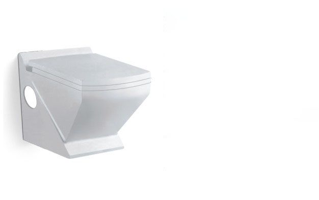 White Ceramic Rimless Apartment Use Wall Hung Ceramic Rimless Toilet