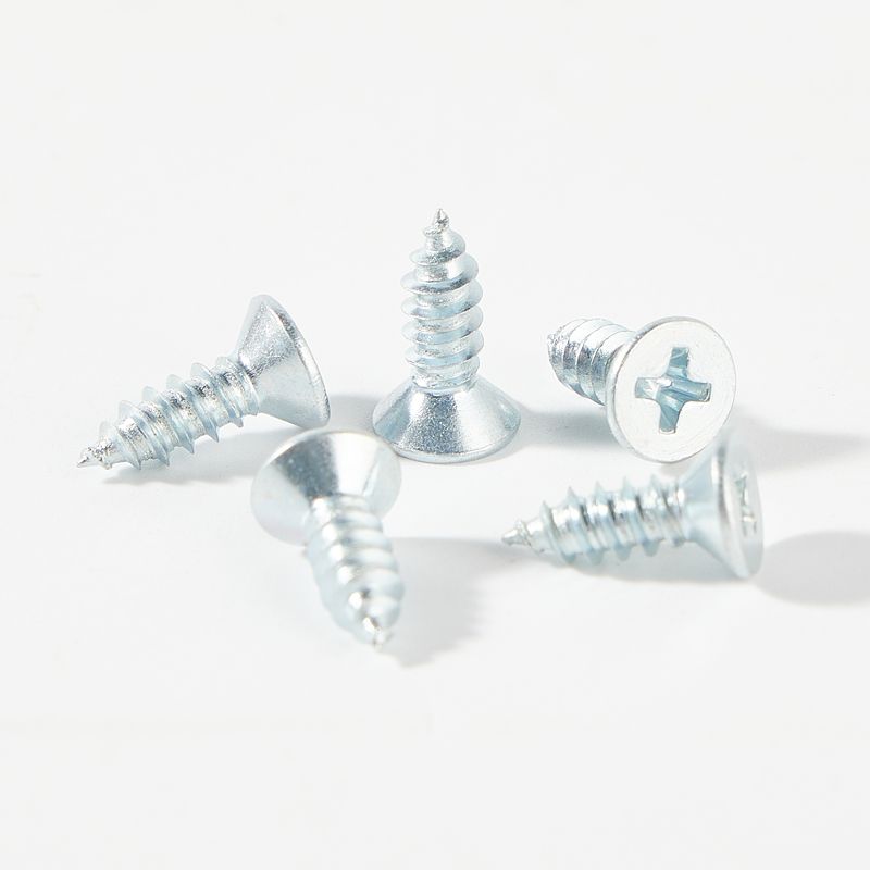 Sunk head sharp point phillips self tapping screw