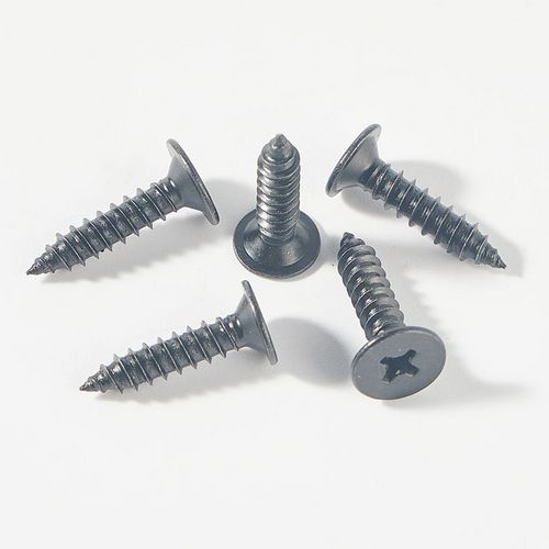 Flat head black self tapping screw