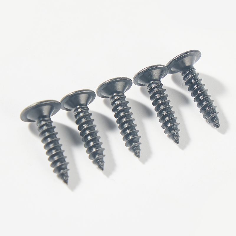 Flat head black self tapping screw