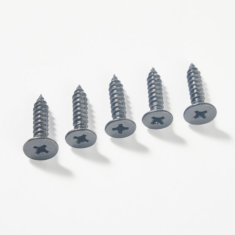 Flat head black self tapping screw