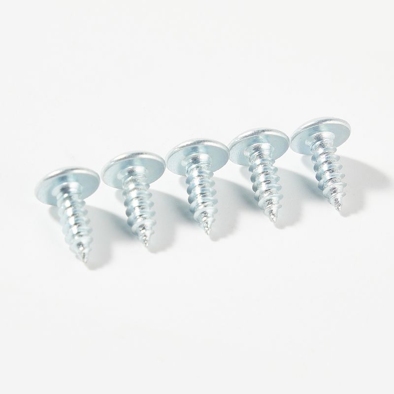 Self tapping screw with truss head