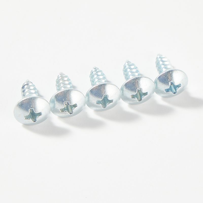 Self tapping screw with truss head