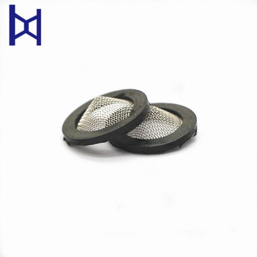 Round Shape Stainless Steel Woven Wire Mesh Filter Disc With Rubber Rim