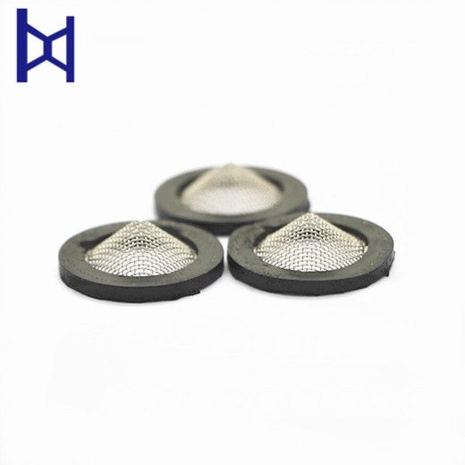 Round Shape Stainless Steel Woven Wire Mesh Filter Disc With Rubber Rim