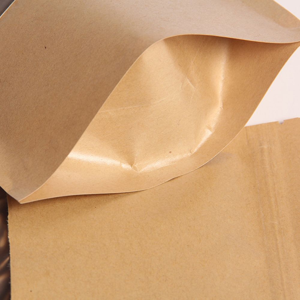 Factory customized kraft paper smell proof stand up pouches with zipper for food packaging