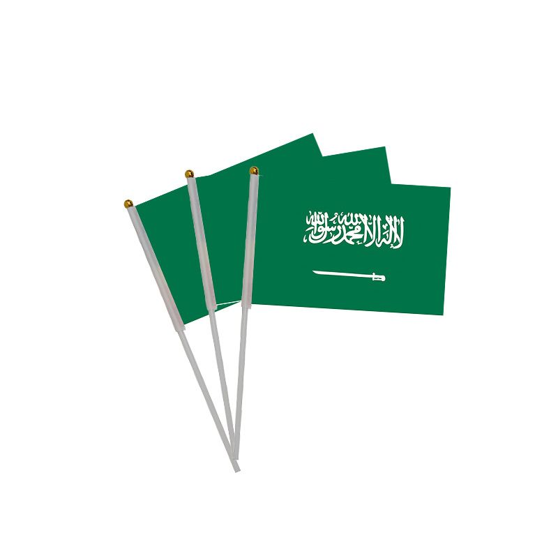 Custom Saudi Arabia Hand Waving Flag For Football Activities