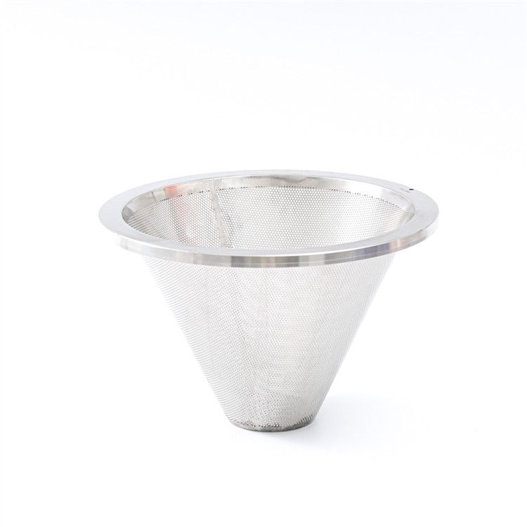 Manufacturer Customized 304 Stainless Steel Perforated Metal Mesh Cone Strainer For Liquid Filtration