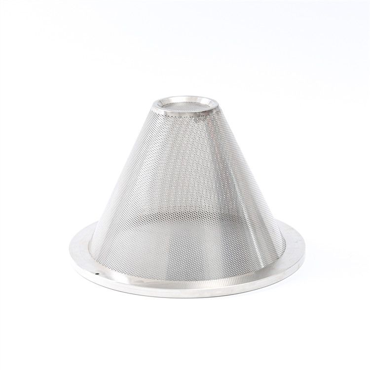 Manufacturer Customized 304 Stainless Steel Perforated Metal Mesh Cone Strainer For Liquid Filtration