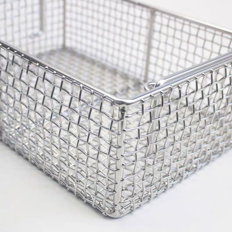 Customized 304 Stainless Steel Wire Mesh Basket For Goods Storage