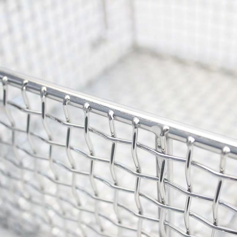 Customized 304 Stainless Steel Wire Mesh Basket For Goods Storage