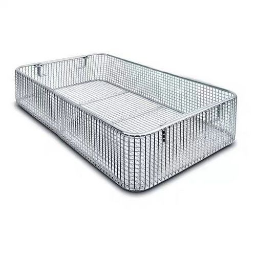 304 316 316L stainless steel metal wire mesh sterilization basket for medical ultrasonic cleaning