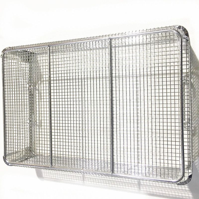 304 316 316L stainless steel metal wire mesh sterilization basket for medical ultrasonic cleaning