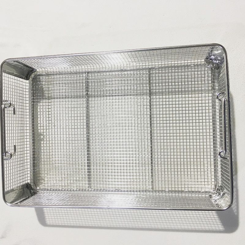 304 316 316L stainless steel metal wire mesh sterilization basket for medical ultrasonic cleaning