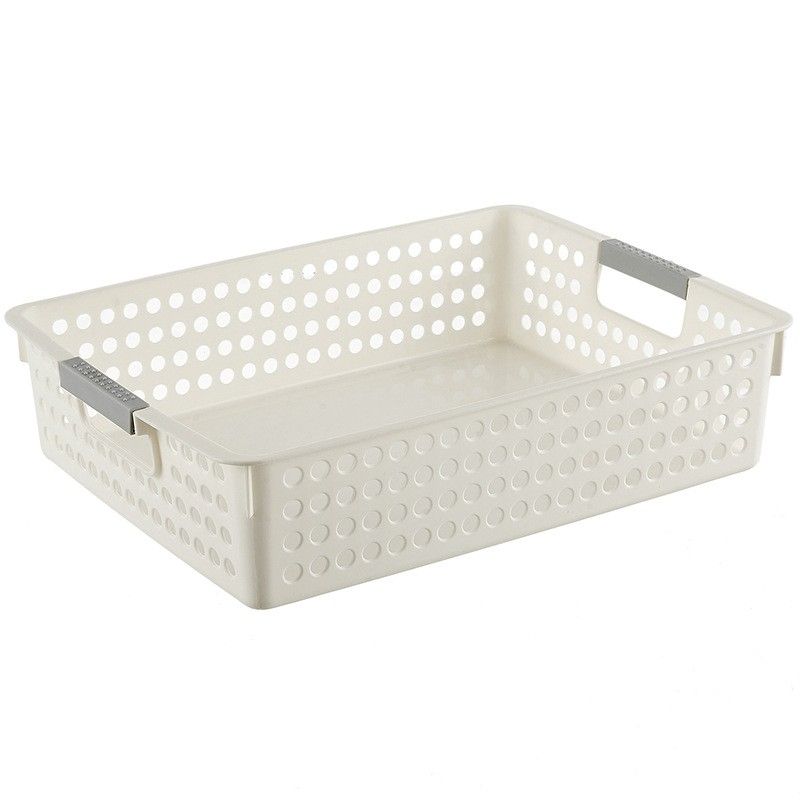 Round hole storage basket stationery storage basket plastic rectangular toy sundries kindergarten area corner organizing box