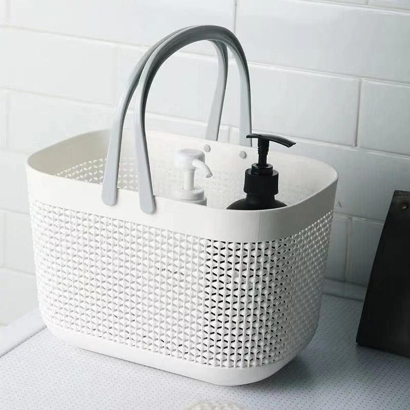 Bathroom portable bath basket plastic bath basket desktop storage box toiletries and bath supplies storage basket