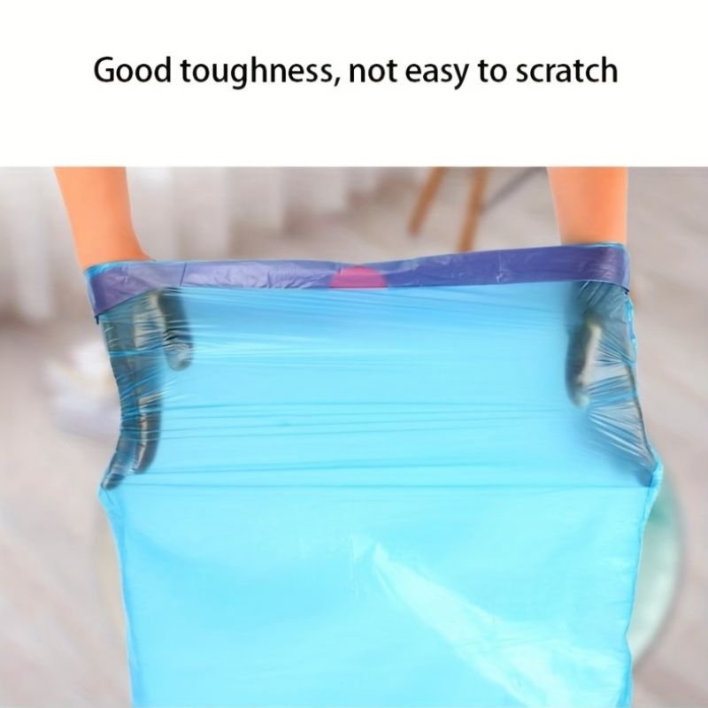 Portable thickened disposable colorful affordable large drawstring household garbage bag