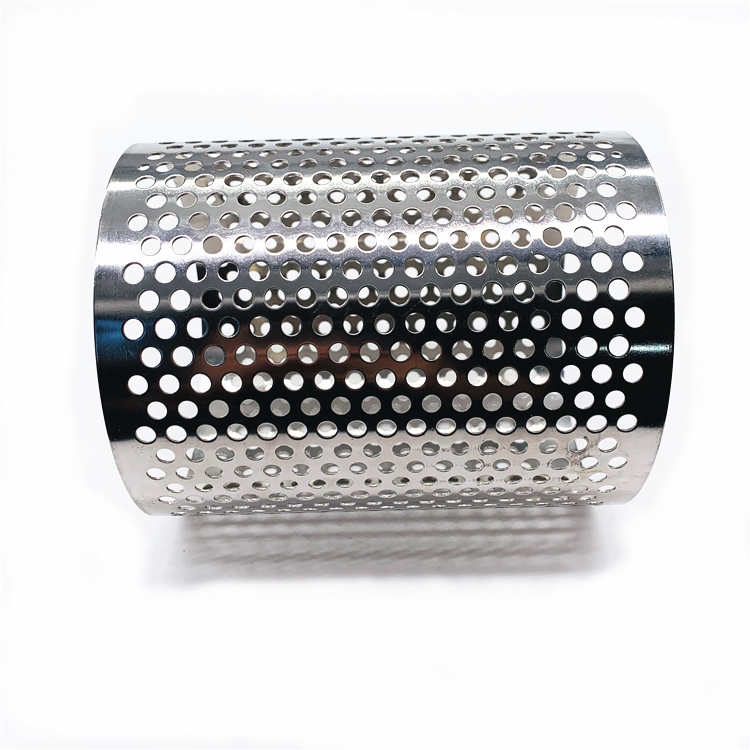 304 stainless steel mesh round perforated cylinder filter mesh tube