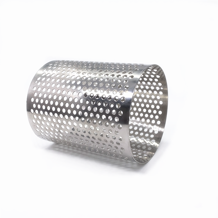 304 stainless steel mesh round perforated cylinder filter mesh tube