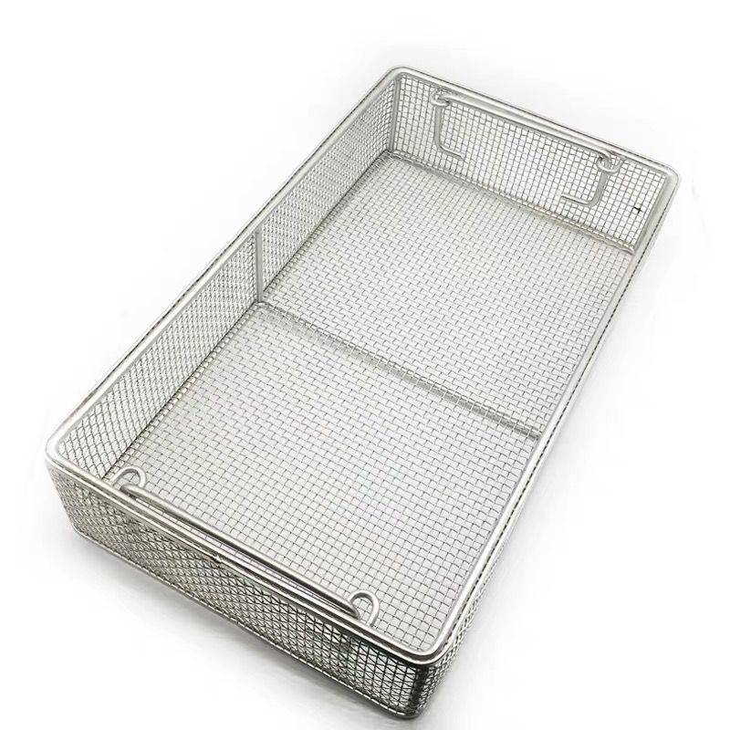 Hot Selling Stainless Steel Wire Mesh Medical Sterilization Basket For Disinfection Cleaning