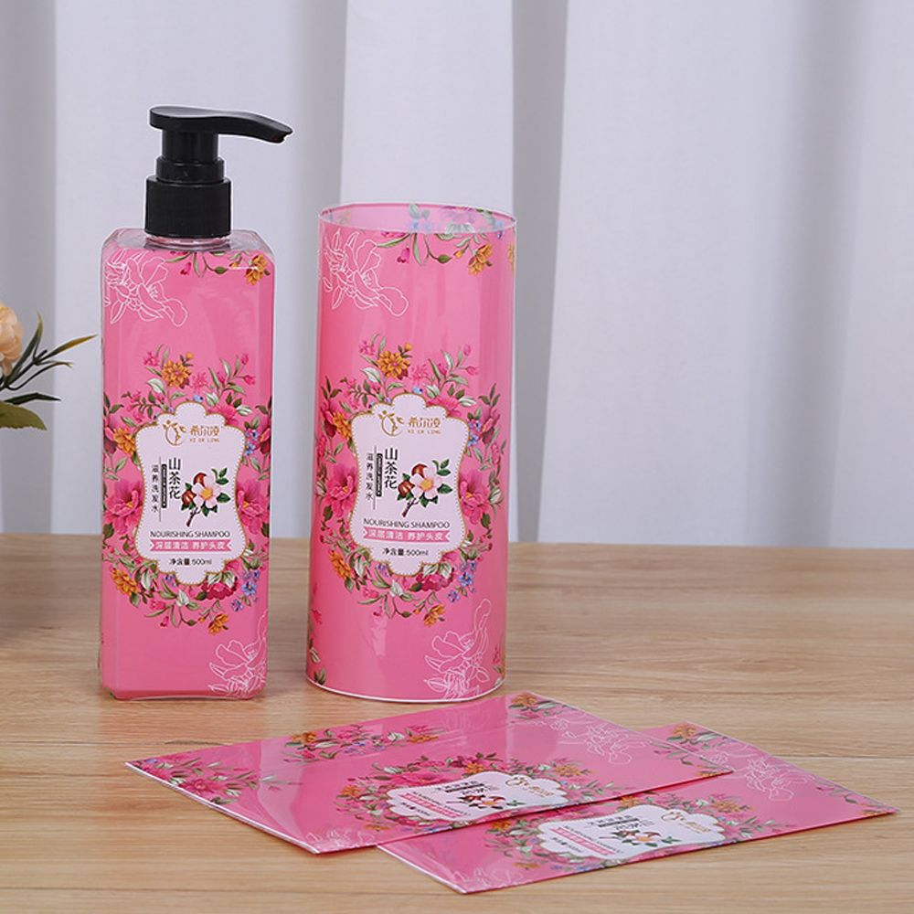 Customizition Design Printing Heat Shrinkable Labels Packaging PET PVC Plastic Water Juice Beverage Bottle Labels