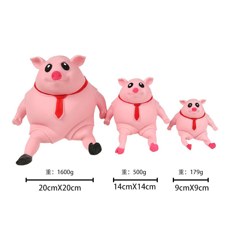 Pink skin pig decompression toy, squeeze and release tool, soft rubber sand packaging, environmentally friendly, non-toxic, slow