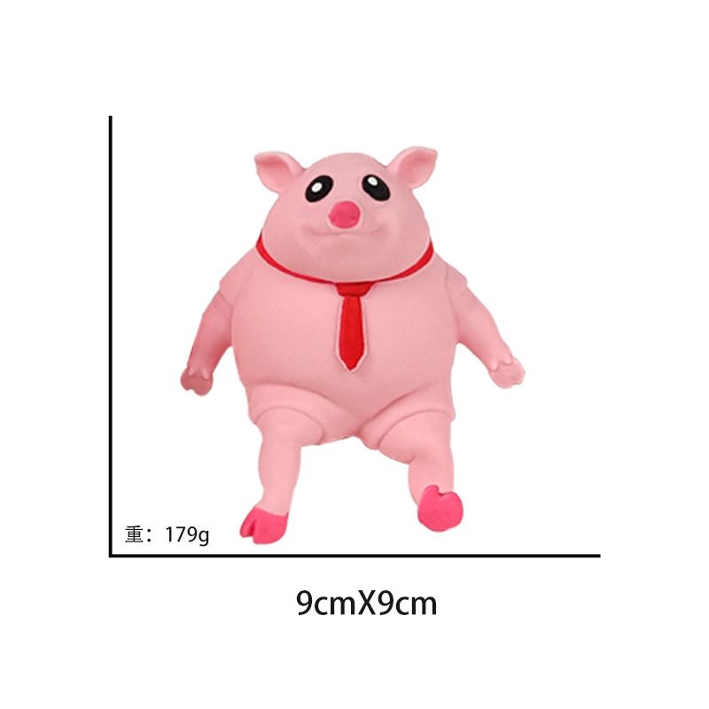 Pink skin pig decompression toy, squeeze and release tool, soft rubber sand packaging, environmentally friendly, non-toxic, slow