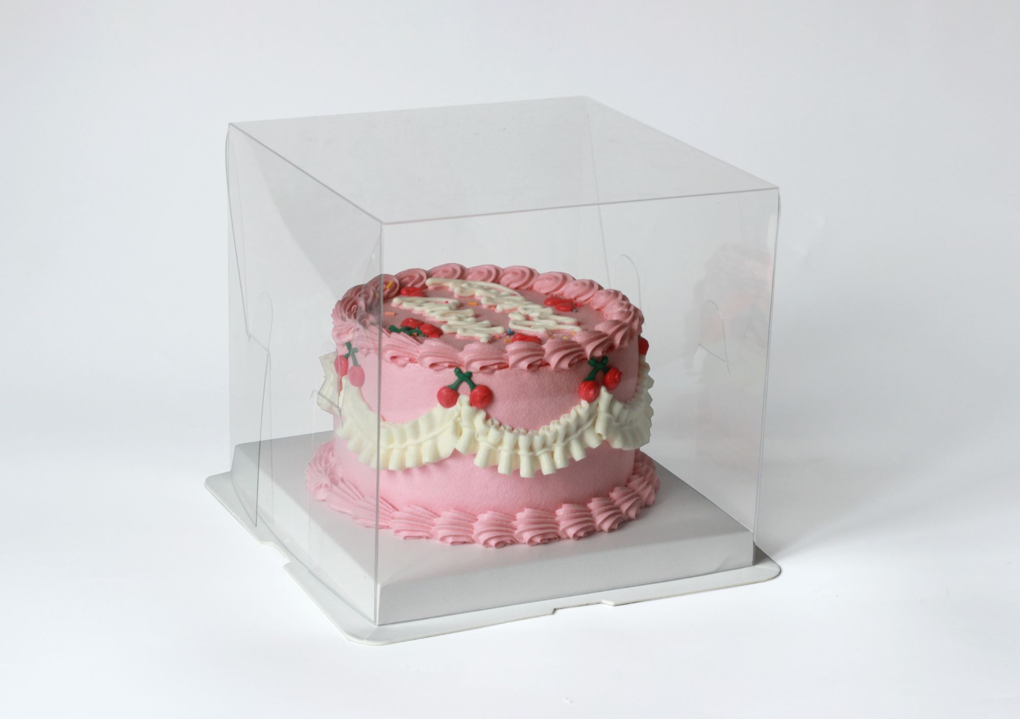 4 inch Cake Box Transparent Bakery Box for Birthday Ceremony