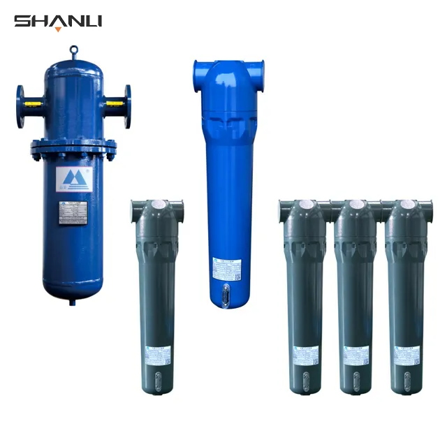 Shanli Cheap Price New Design Carton Stainless Steel Aluminium Alloy Material High Pressure Air Filter with Differential Pressur