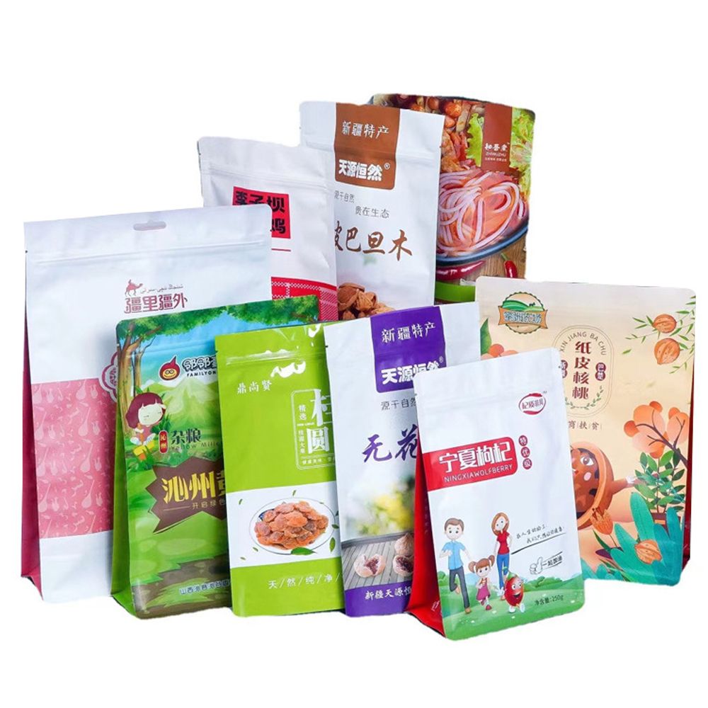 Custom Eco Friendly Biodegradable Food Packaging Mylar Food Dried Fruits Packaging Pouches