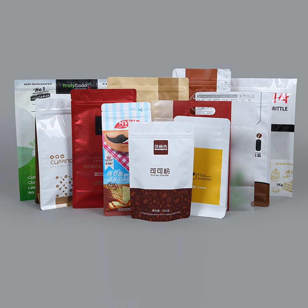 Factory Price Plastic Food Packaging Heat Sealed Bag Doypack Stand Up Pouches Mylar Bags