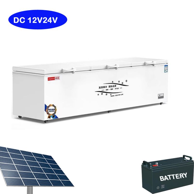 BDBC-1588 1600L DC Solar freezer 12V24V battery chest freezer for Africa -18 degree deep freezer for Cold chain logistics