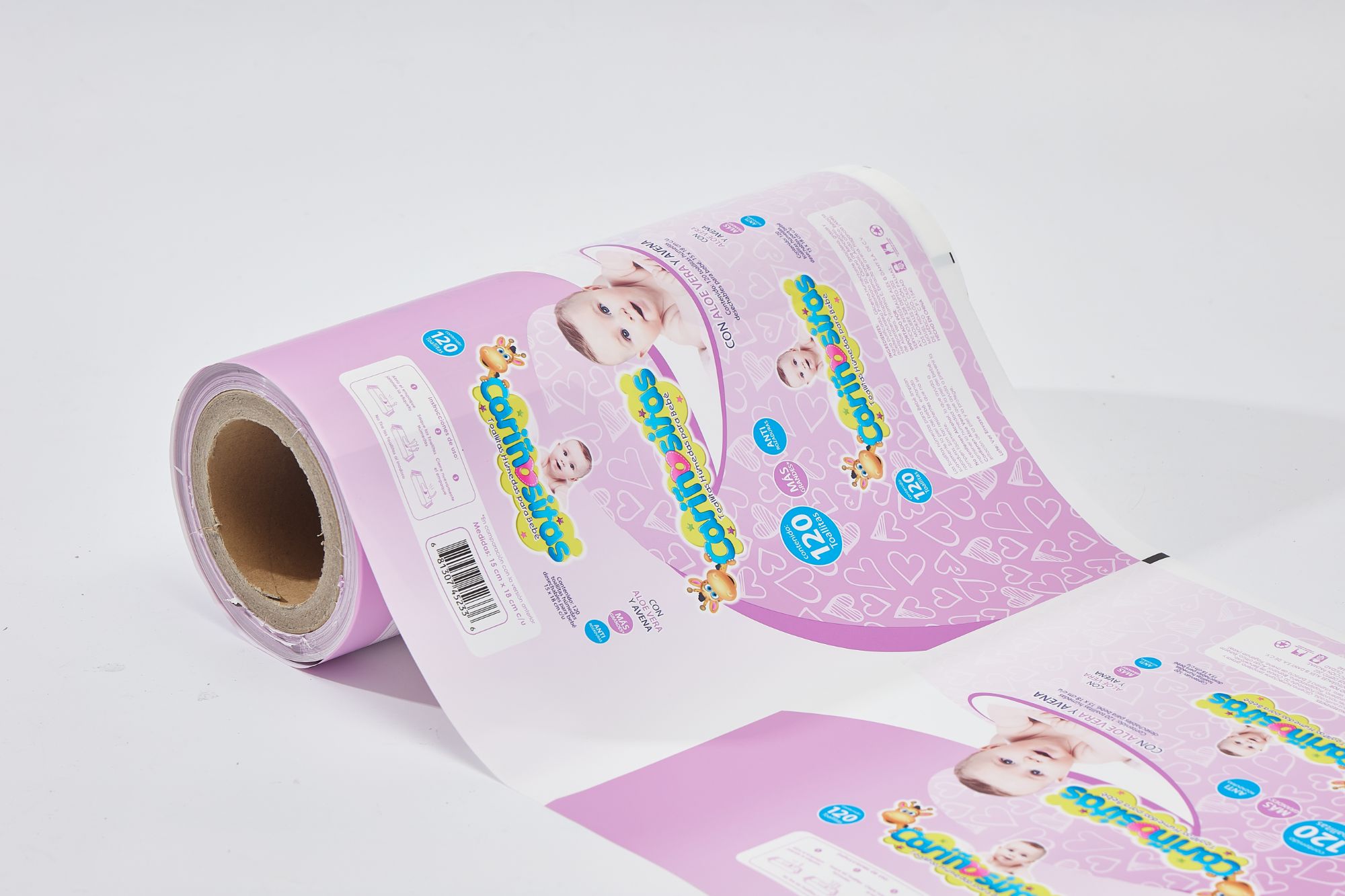 Custom Printed wet tissues roll packaging film OEM baby wet wipes packaging roll film