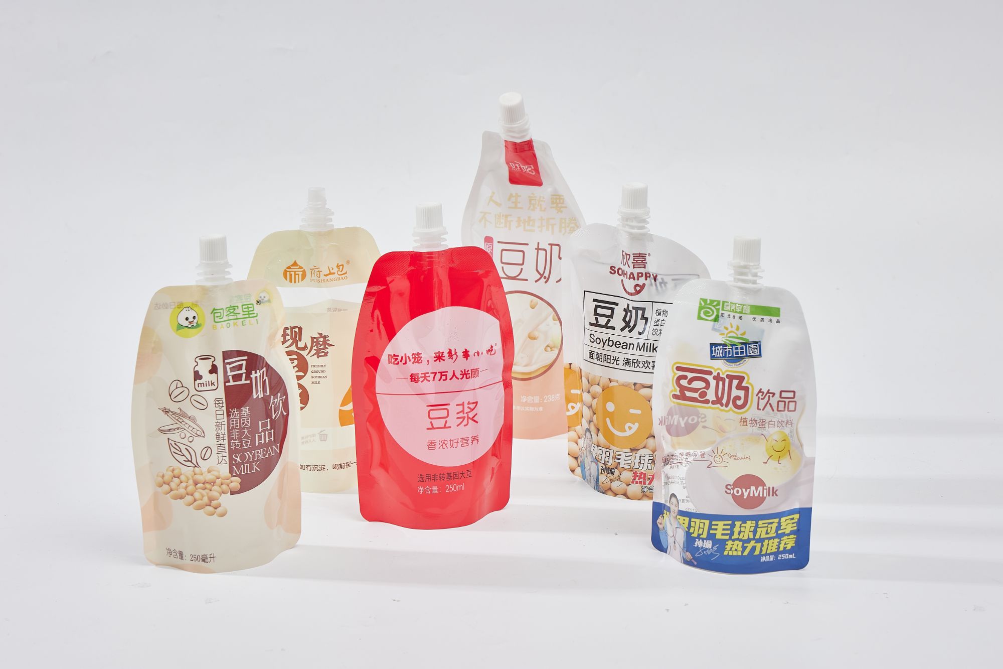 Various Shape Plastic Stand Up Packaging Bag Puree Yogurt Milk Juice Baby Food Spout Pouch