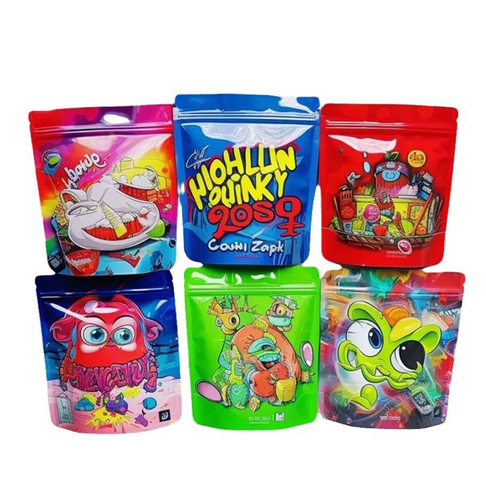 Custom Resealable Food Printed Pouches Fruit Snack Doypack Aluminum Foil Stand Bag With Zipper