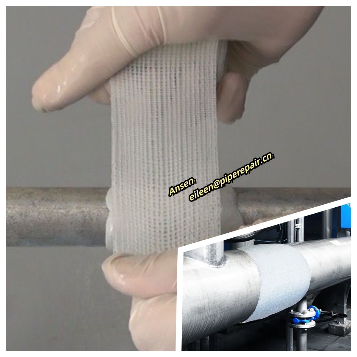 Water Activated Fiberglass Tape Pipe Repair Bandage for crack pipe repair