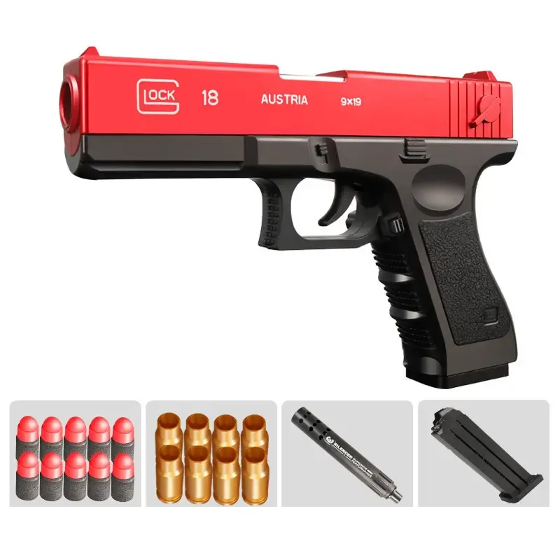 Glock manual shell throwable soft bullet gun 1911 simulation pistol model children's toy