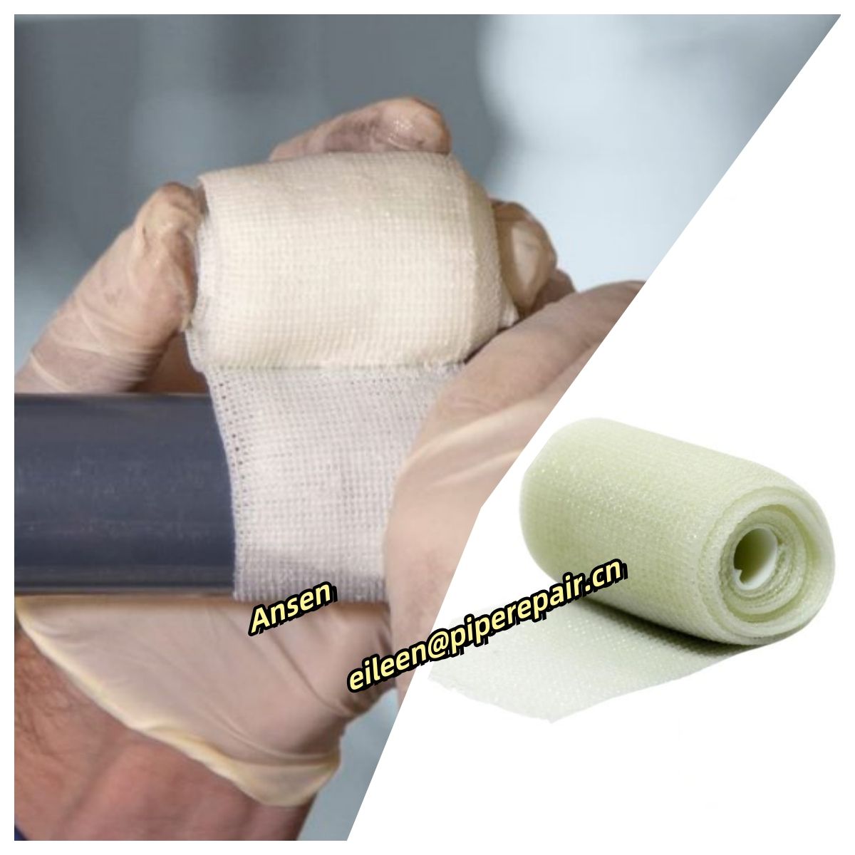 Low MOQ Water Activated Pipe Repair Bandage Quick Wrap Moisture Repair tape for Oil Pipe repair