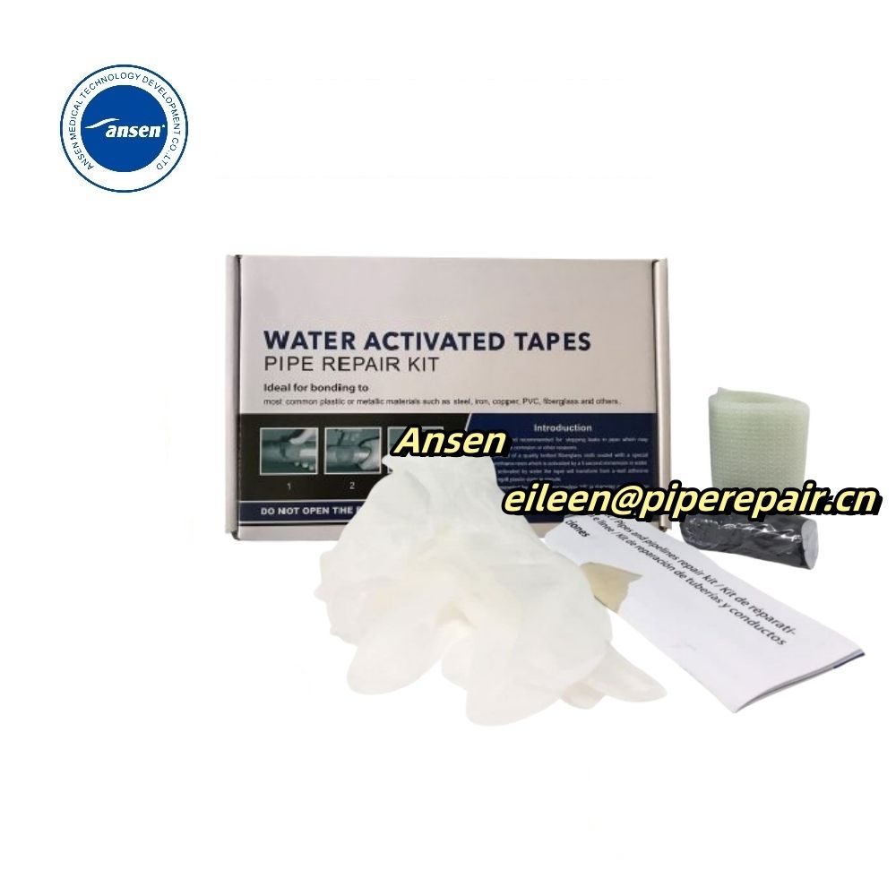 Low MOQ Water Activated Pipe Repair Bandage Quick Wrap Moisture Repair tape for Oil Pipe repair