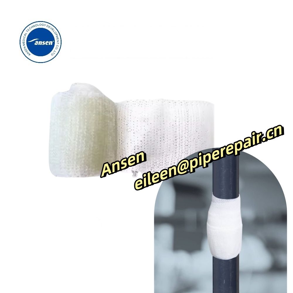 Industrial Strength Water Hardening Resin Bandage water activated Pipe Repair Wrap Kit