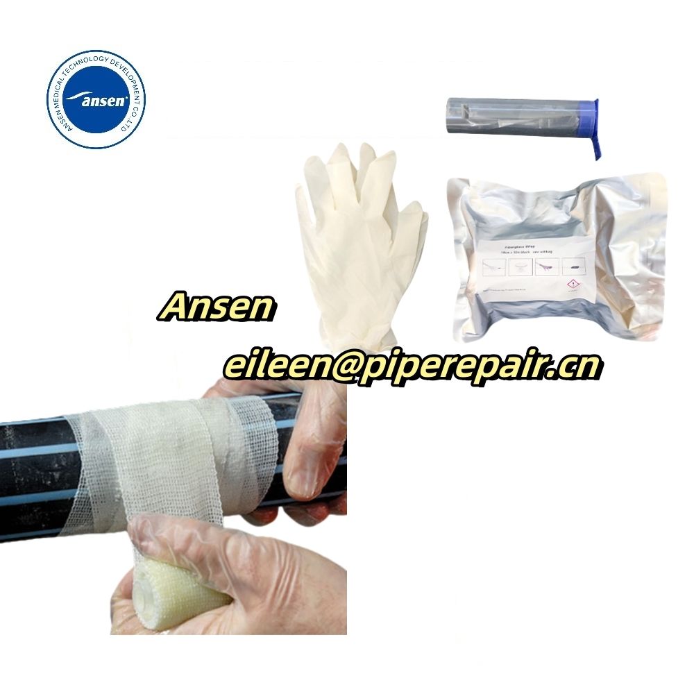 Quick fix Repair Fibreglass Wrap Water Activated Resin Soaked Wrap Pipe Repair Bandage