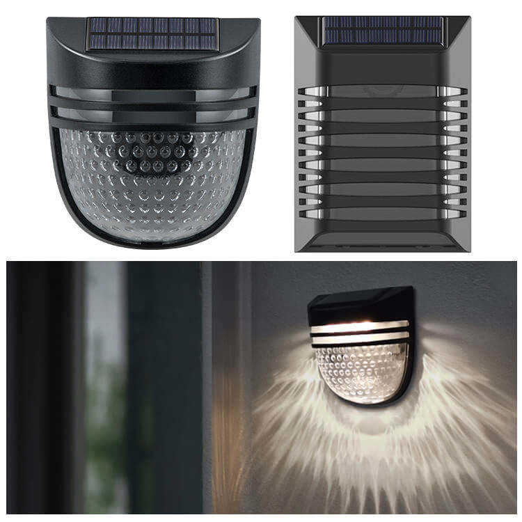 Modern outdoor wall mounted waterproof garden villa fence landscape decoration LED safety solar wall lamp