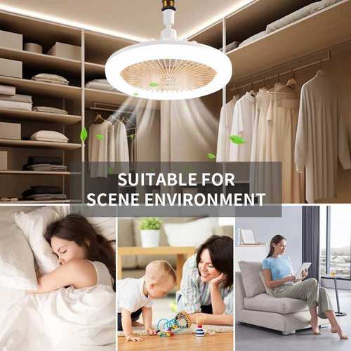 Hot Sale LED split folding fan light and Three tone light Silent fan Bedroom Aromatherapy ceiling fan light with remote control