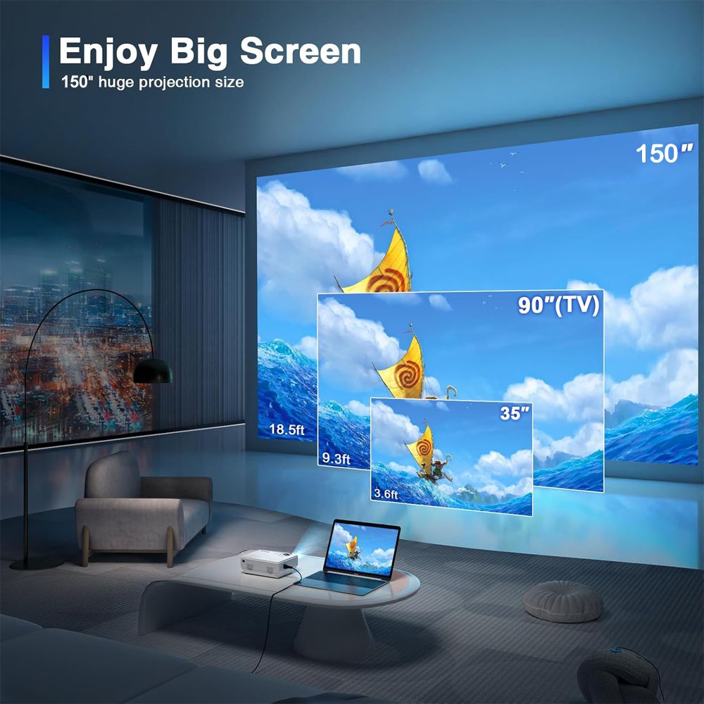 Mini Smart Projector Android TV11,Smart Projector with Wifi and Bluetooth, Portable Home Theater Movie Projector