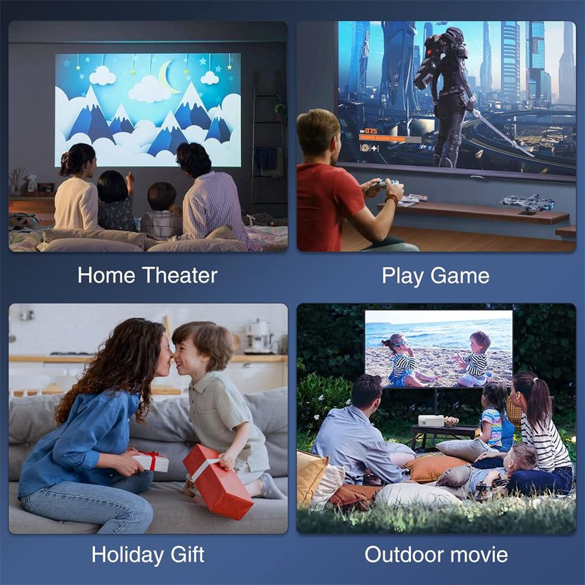 Mini Smart Projector Android TV11,Smart Projector with Wifi and Bluetooth, Portable Home Theater Movie Projector