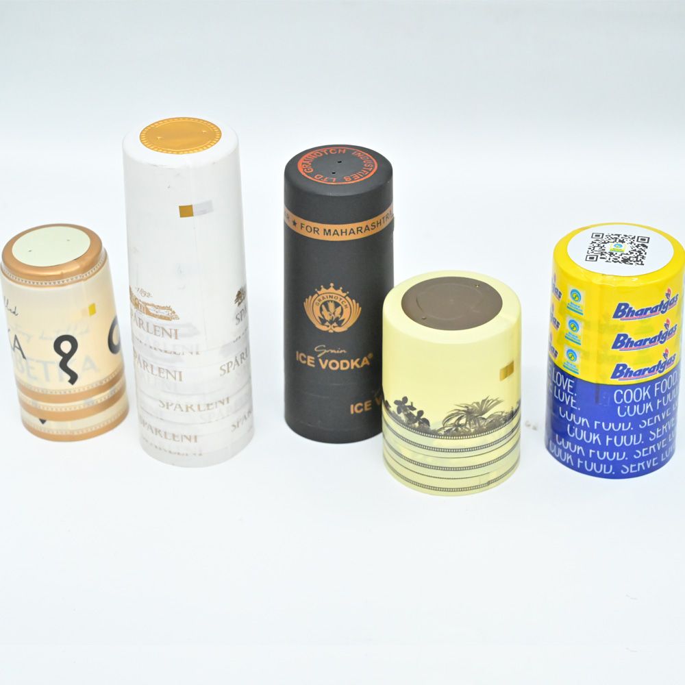 Custom plastic pvc heat shrink wine liquor whisky gin brandy top seal glass bottle cap capsule