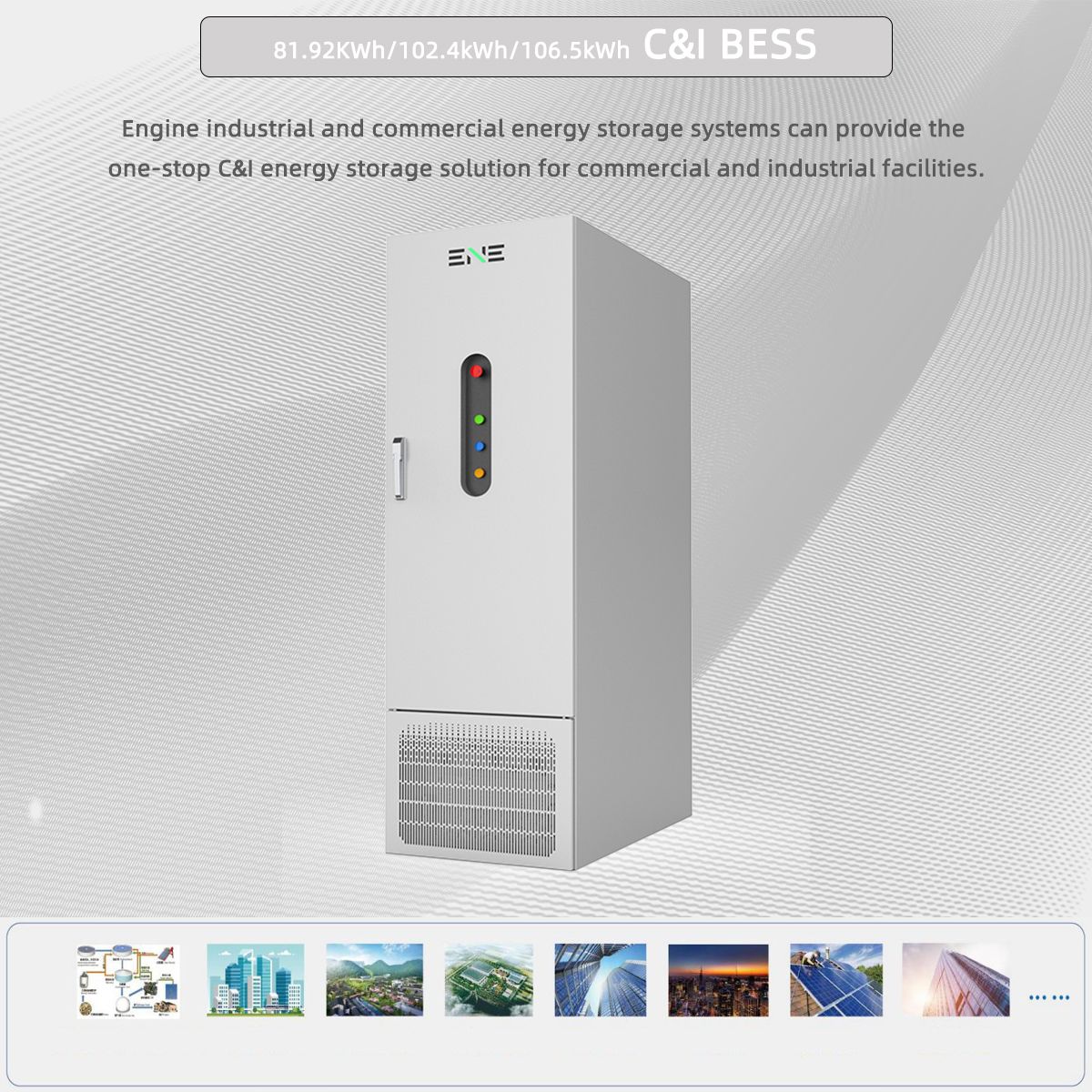 OEM Bess Air Cooling 81.92KWh/102.4kWh/106.5kWh high voltage Industrial & Commercial Energy Storage solutions